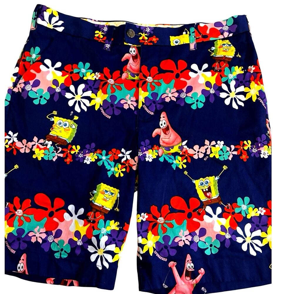 Loudmouth x SpongeBob SquarePants Shorts John Daly Style Patrick Tropical Men 36